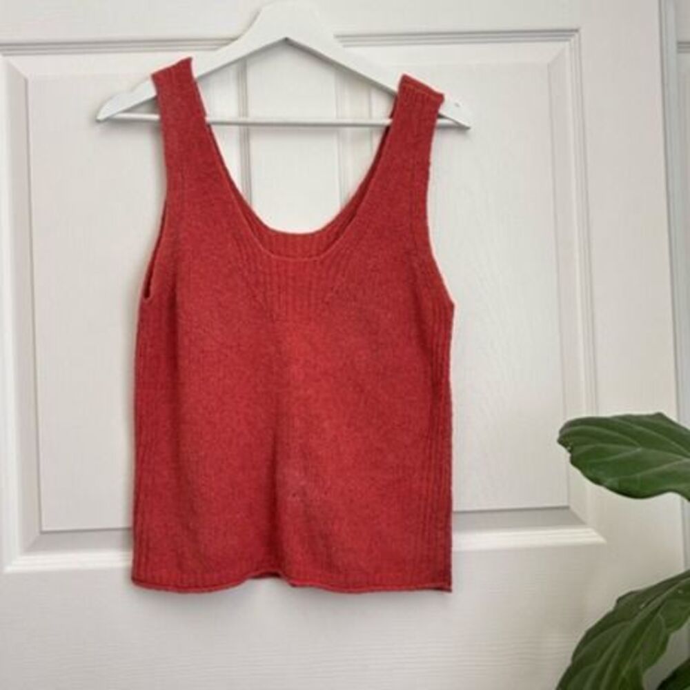 Madewell Size XXS Red Knit Tank Top Sleeveless Sweater